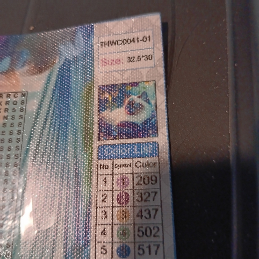 Blue and Purple Cat Diamond Painting Kit 32x30 - Picture 2 of 4